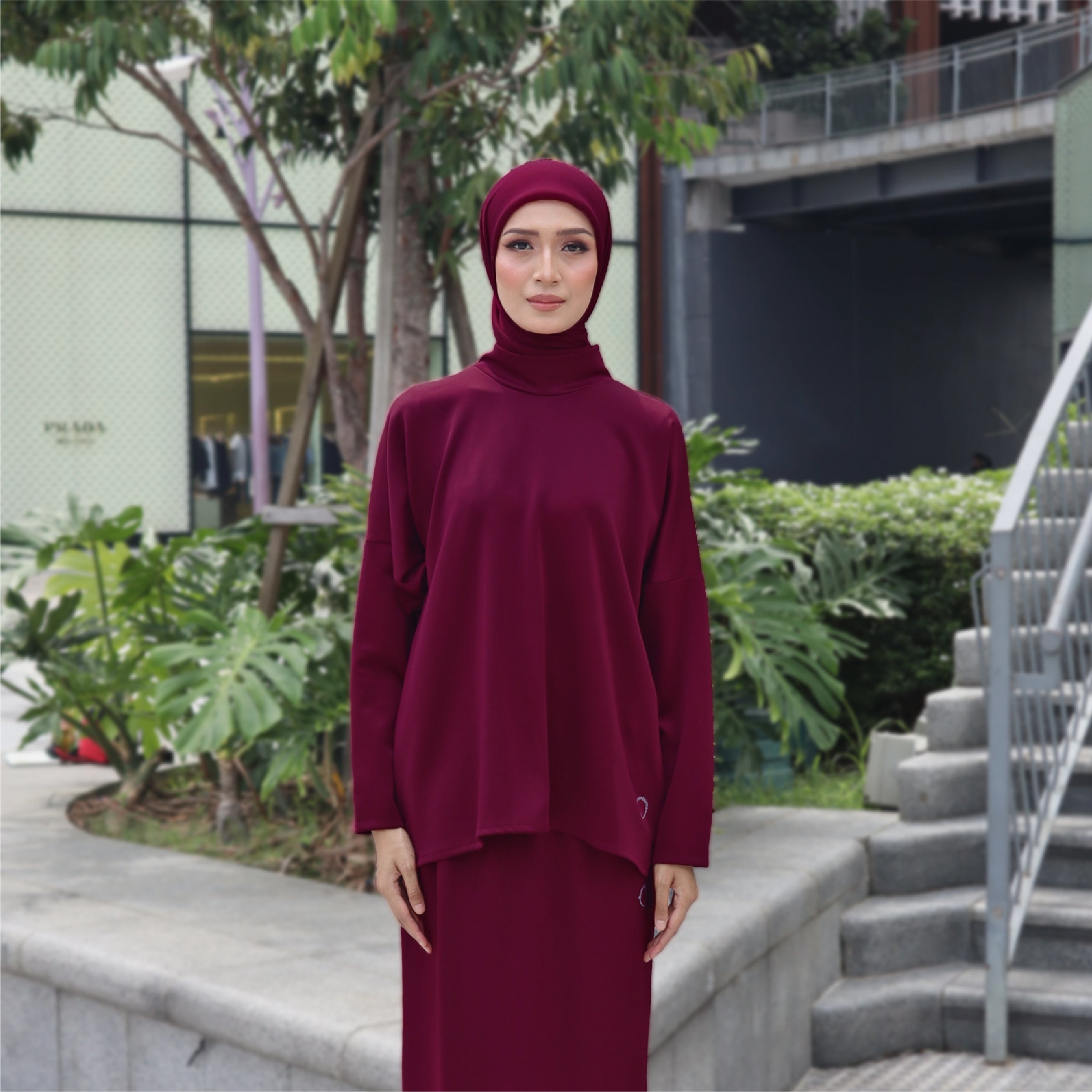 BURGUNDY - CLAUDIA SET (TOP & SKIRT)