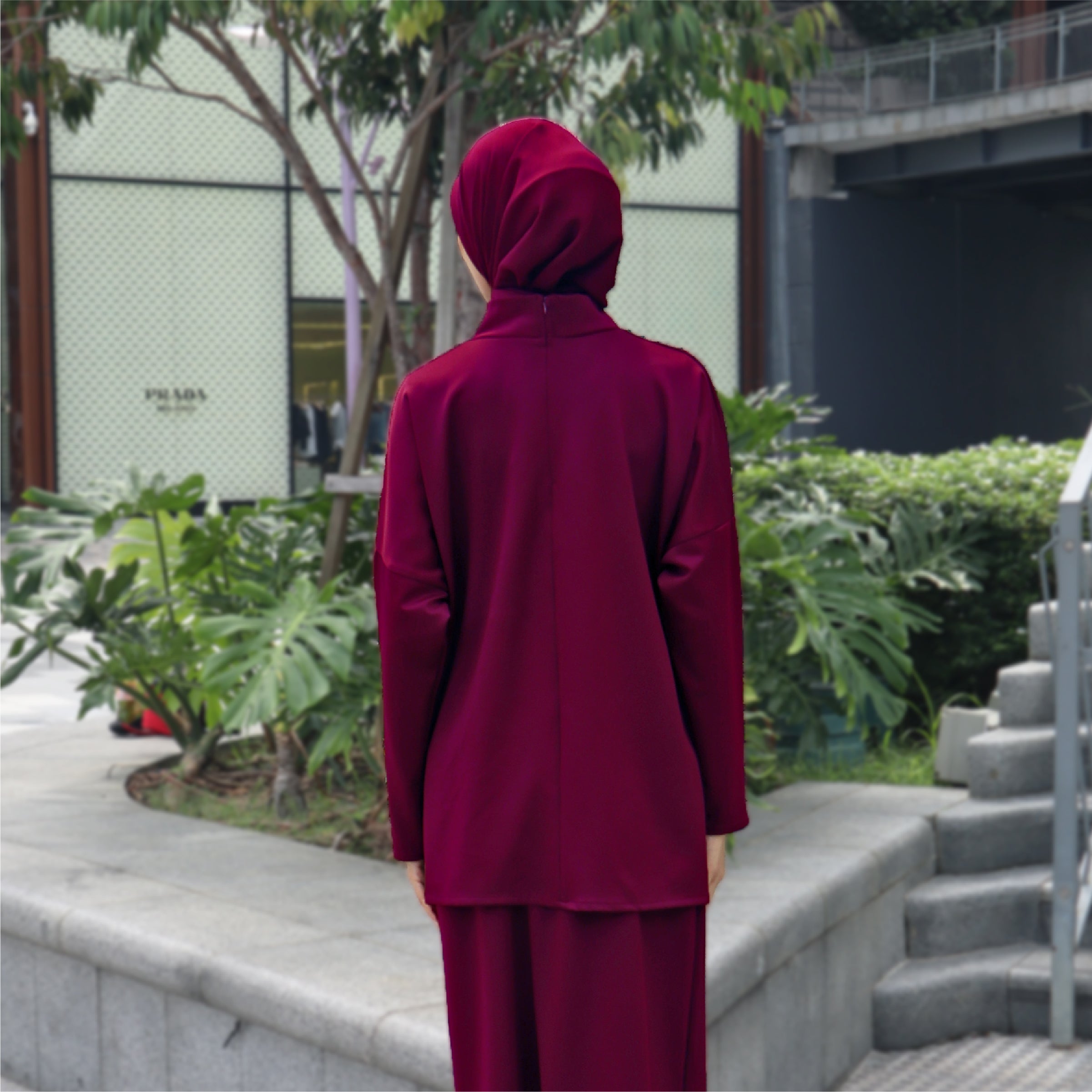 BURGUNDY - CLAUDIA SET (TOP & SKIRT)