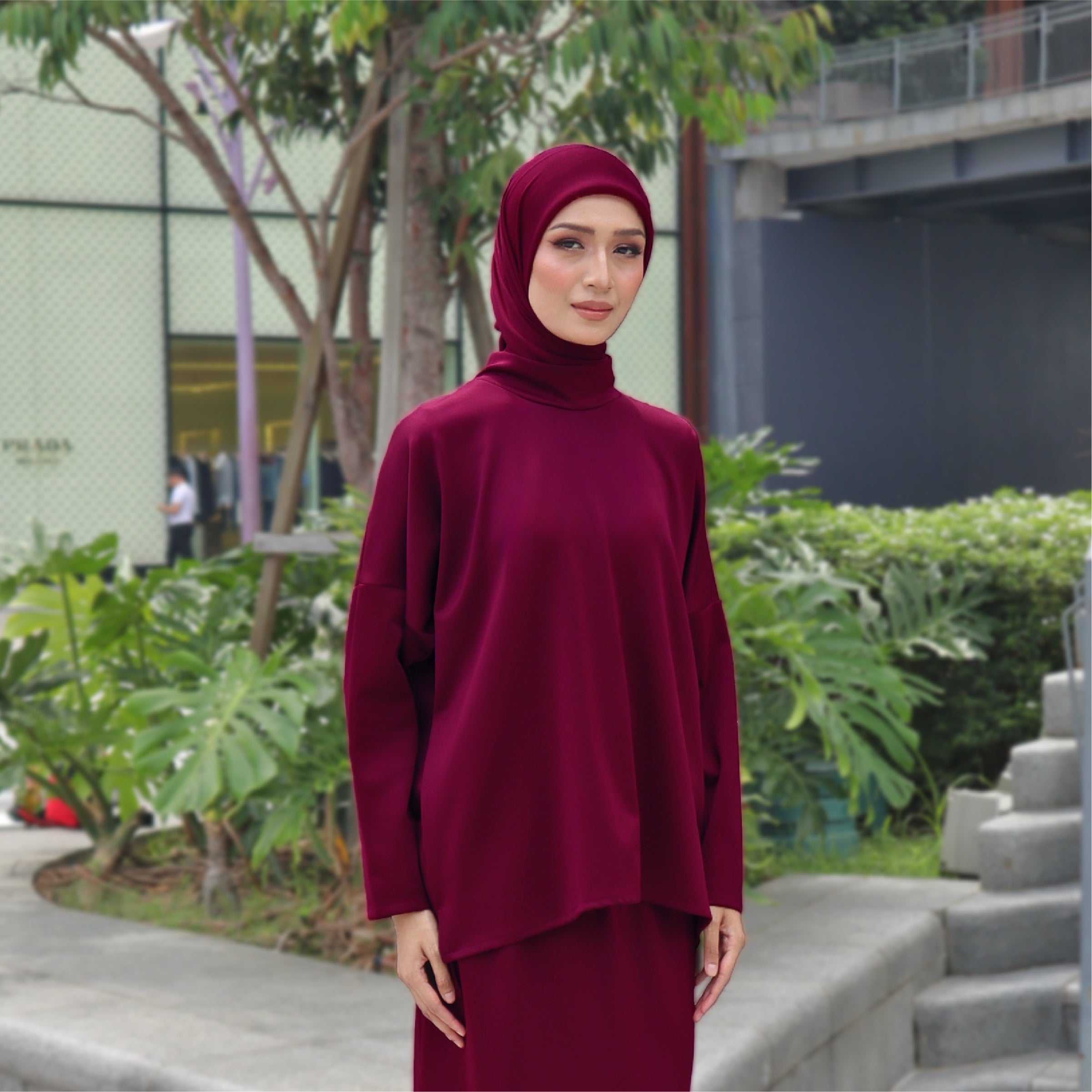 BURGUNDY - CLAUDIA SET (TOP & SKIRT)