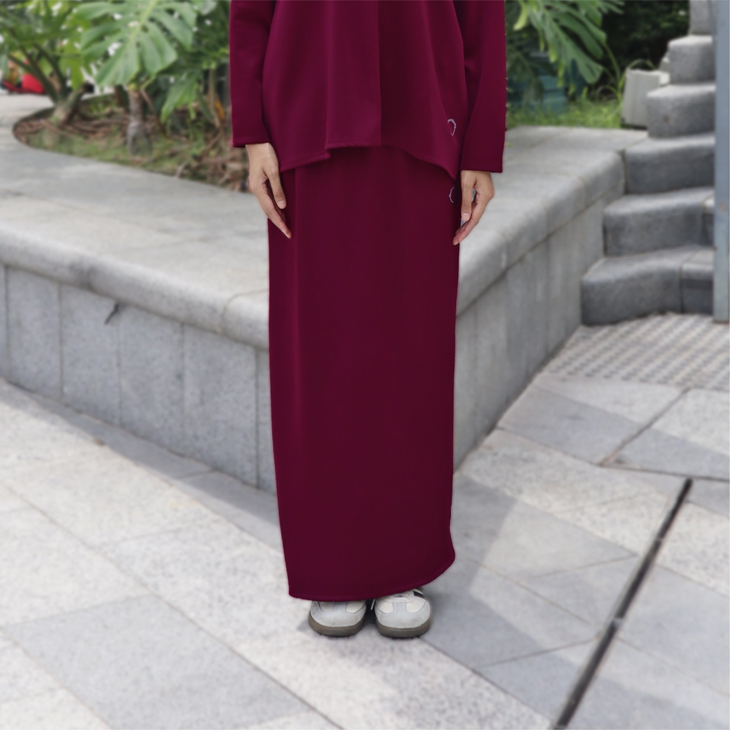 BURGUNDY - CLAUDIA SET (TOP & SKIRT)