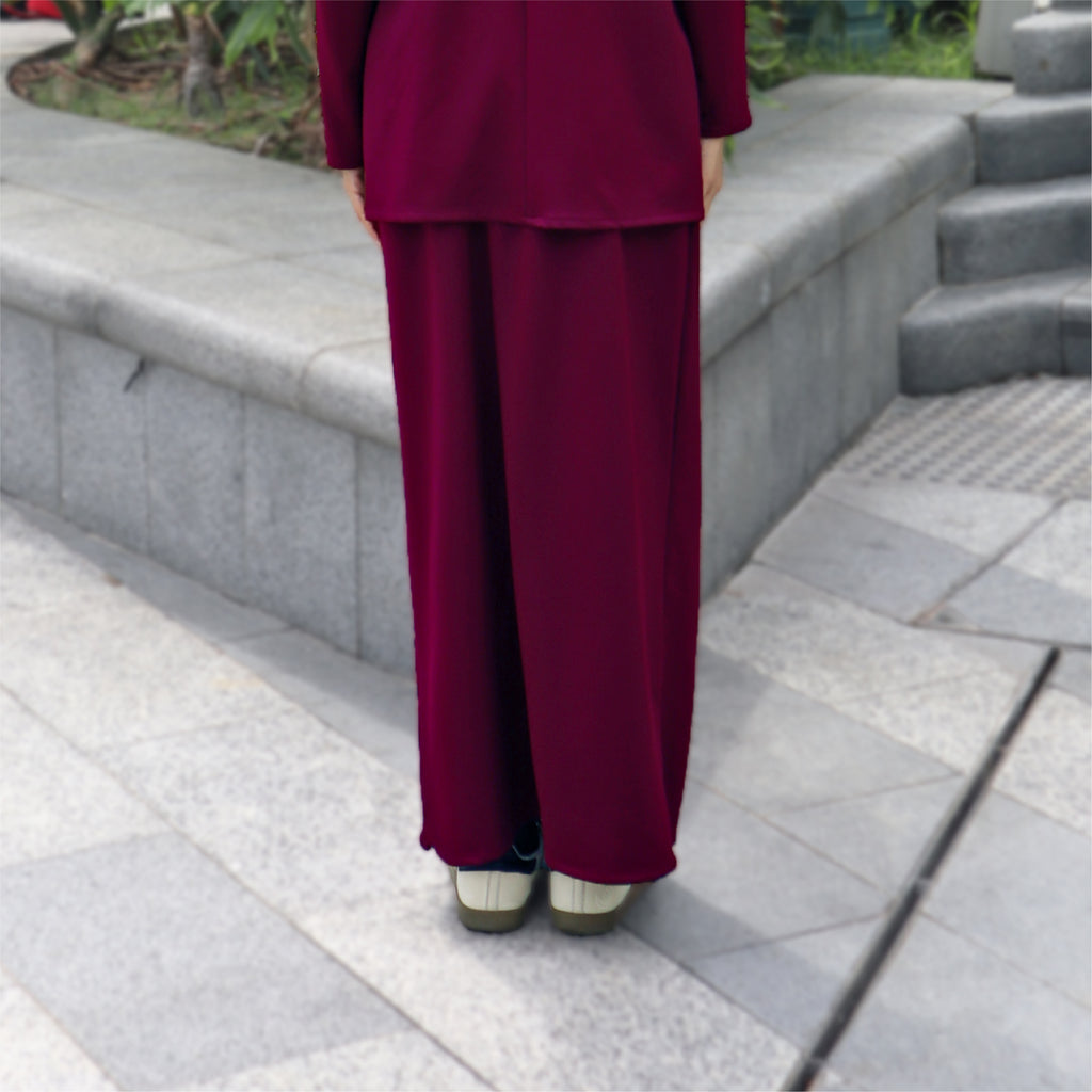 BURGUNDY - CLAUDIA SET (TOP & SKIRT)