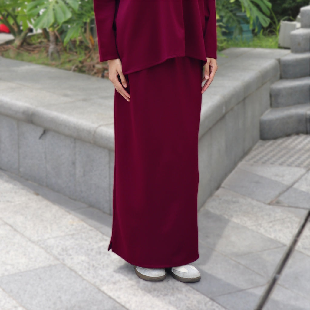 BURGUNDY - CLAUDIA SET (TOP & SKIRT)