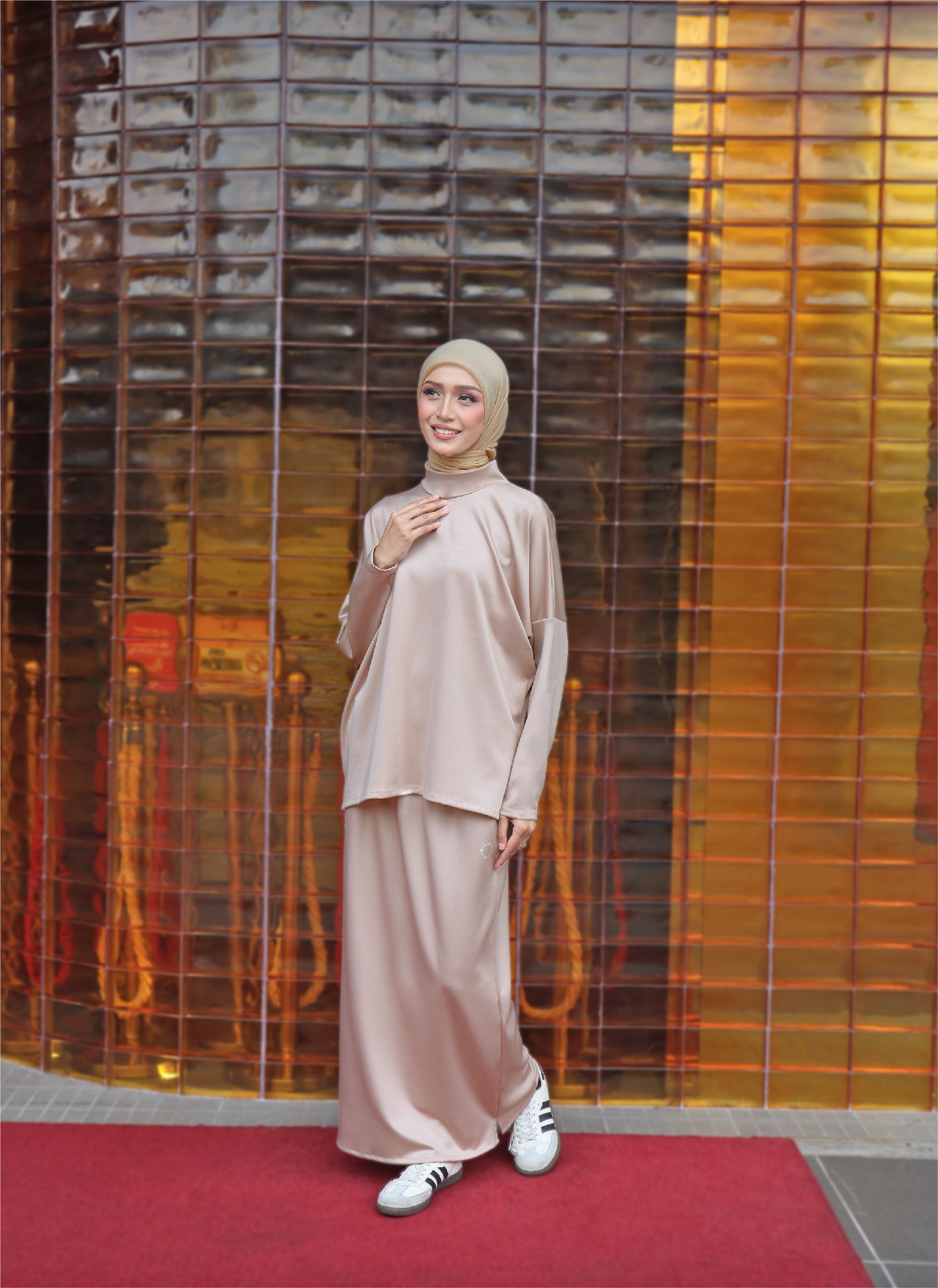 KHAKI - CLAUDIA SET (TOP & SKIRT)