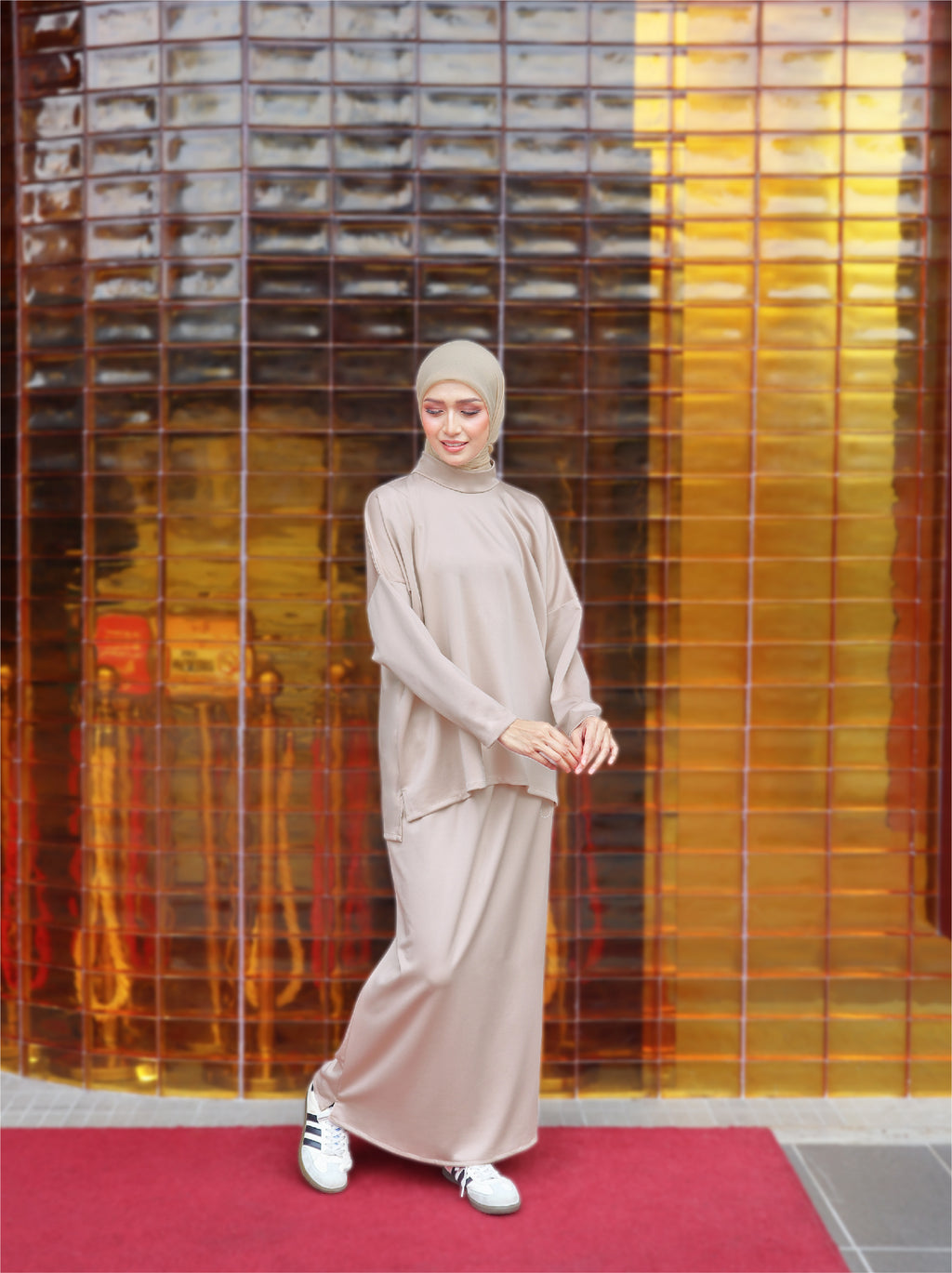 KHAKI - CLAUDIA SET (TOP & SKIRT)