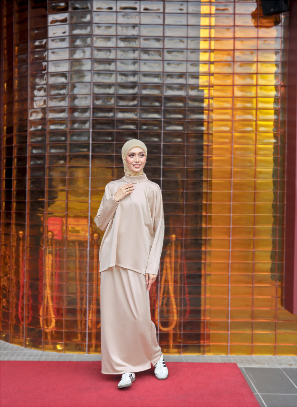 KHAKI - CLAUDIA SET (TOP & SKIRT)