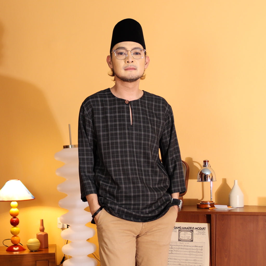 BLACK - KURTA "TULUS" CHECKERED ADULT