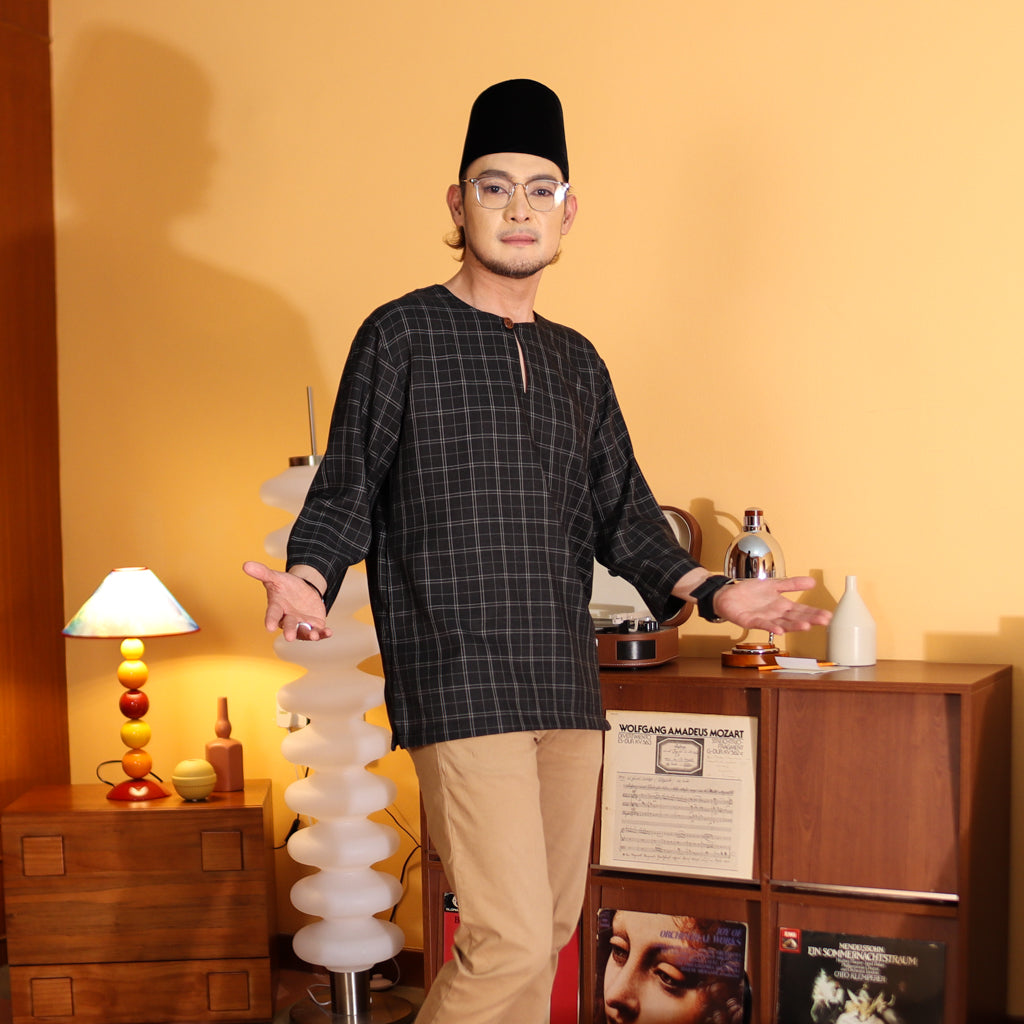 BLACK - KURTA "TULUS" CHECKERED ADULT