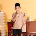 COFFEE MILK - KURTA "TULUS" CHECKEREED KID'S