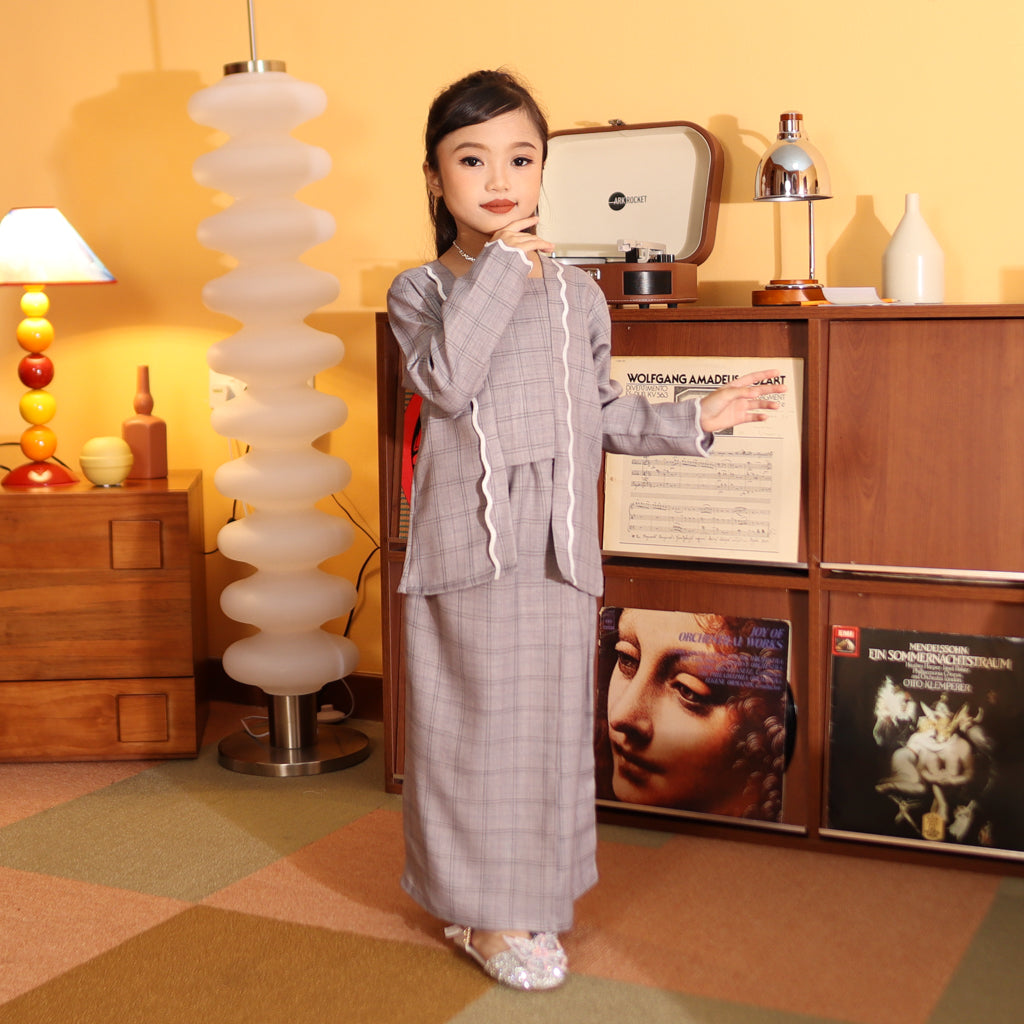GREY - KEBAYA "TULUS" KID'S
