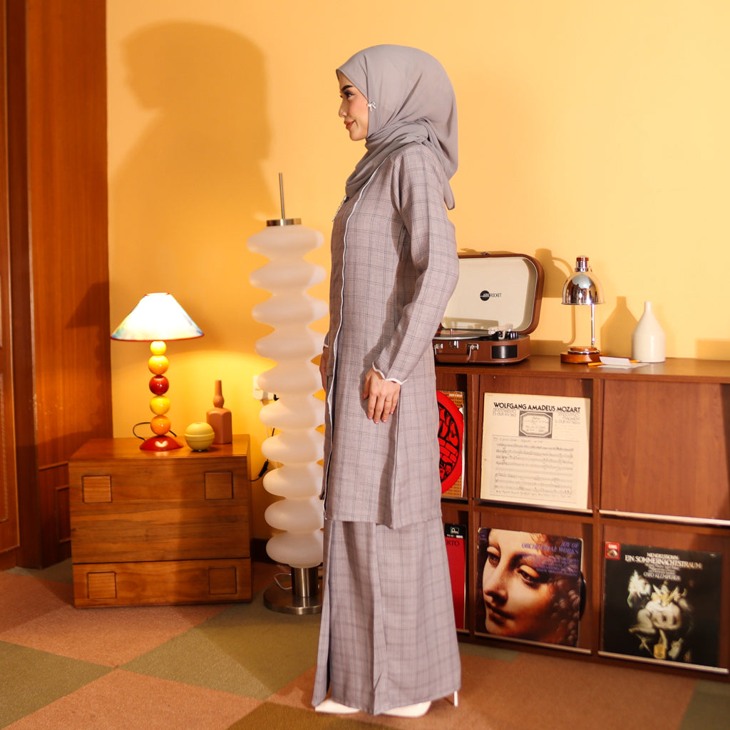 GREY - KEBAYA LABUH  "TULUS" ADULT