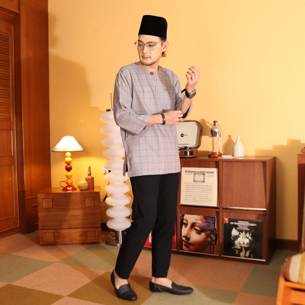 GREY - KURTA "TULUS" CHECKERED ADULT