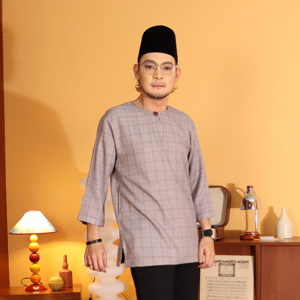 GREY - KURTA "TULUS" CHECKERED ADULT