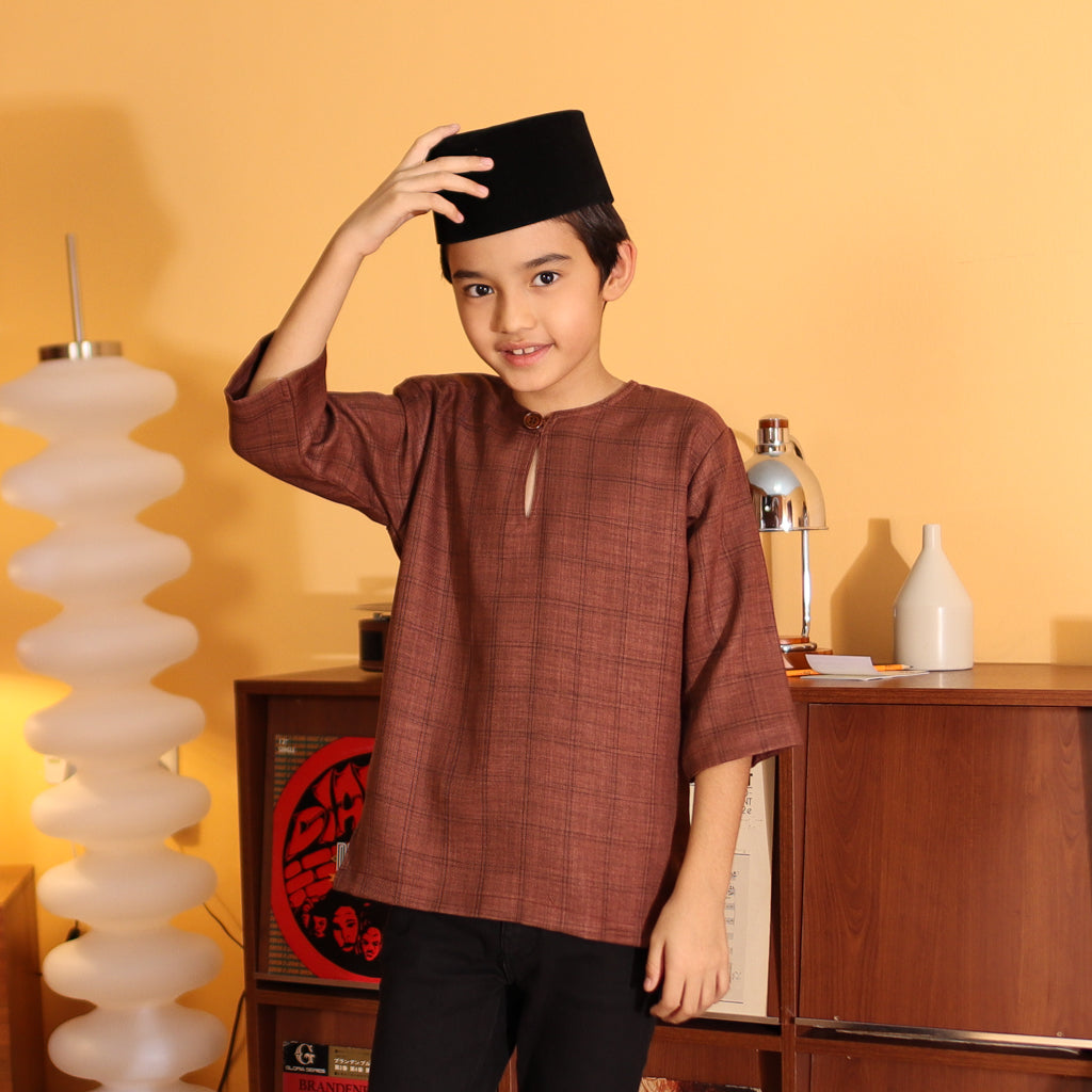 RICH BROWN - KURTA "TULUS" CHECKEREED KID'S