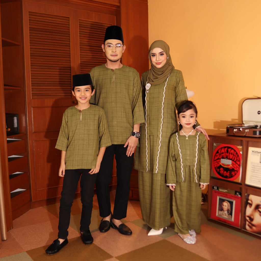 OLIVE - KURTA "TULUS" CHECKERED ADULT
