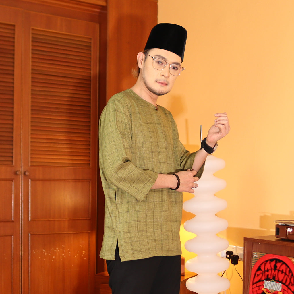 OLIVE - KURTA "TULUS" CHECKERED ADULT