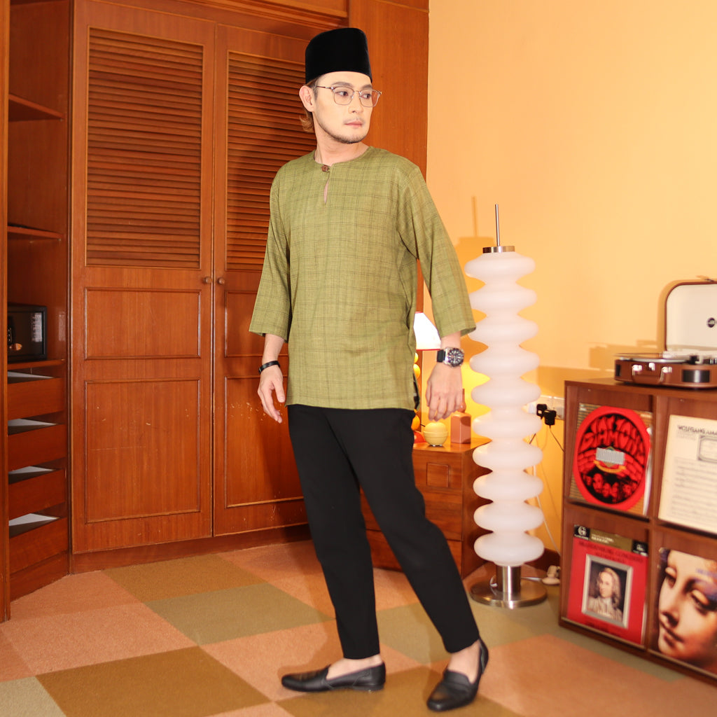 OLIVE - KURTA "TULUS" CHECKERED ADULT