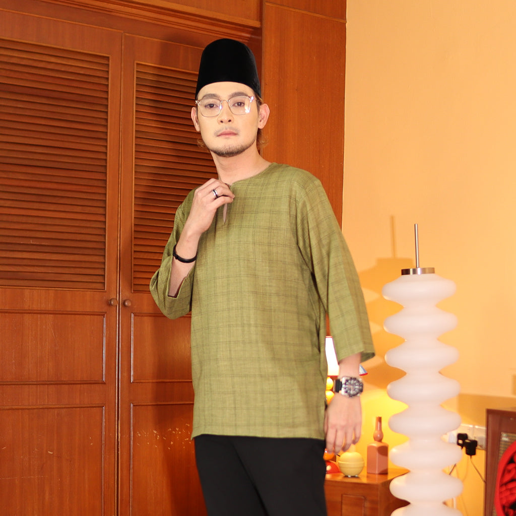 OLIVE - KURTA "TULUS" CHECKERED ADULT