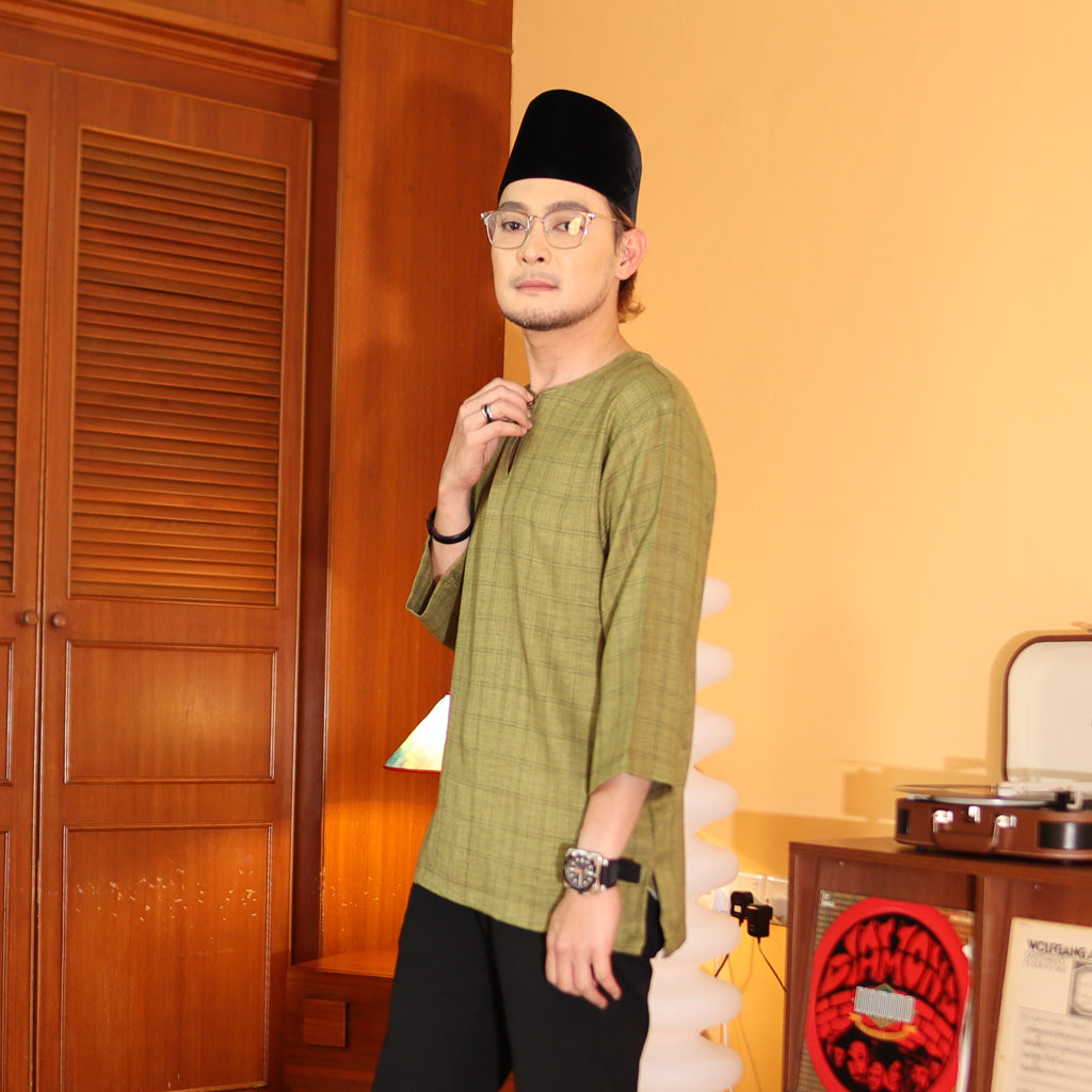 OLIVE - KURTA "TULUS" CHECKERED ADULT