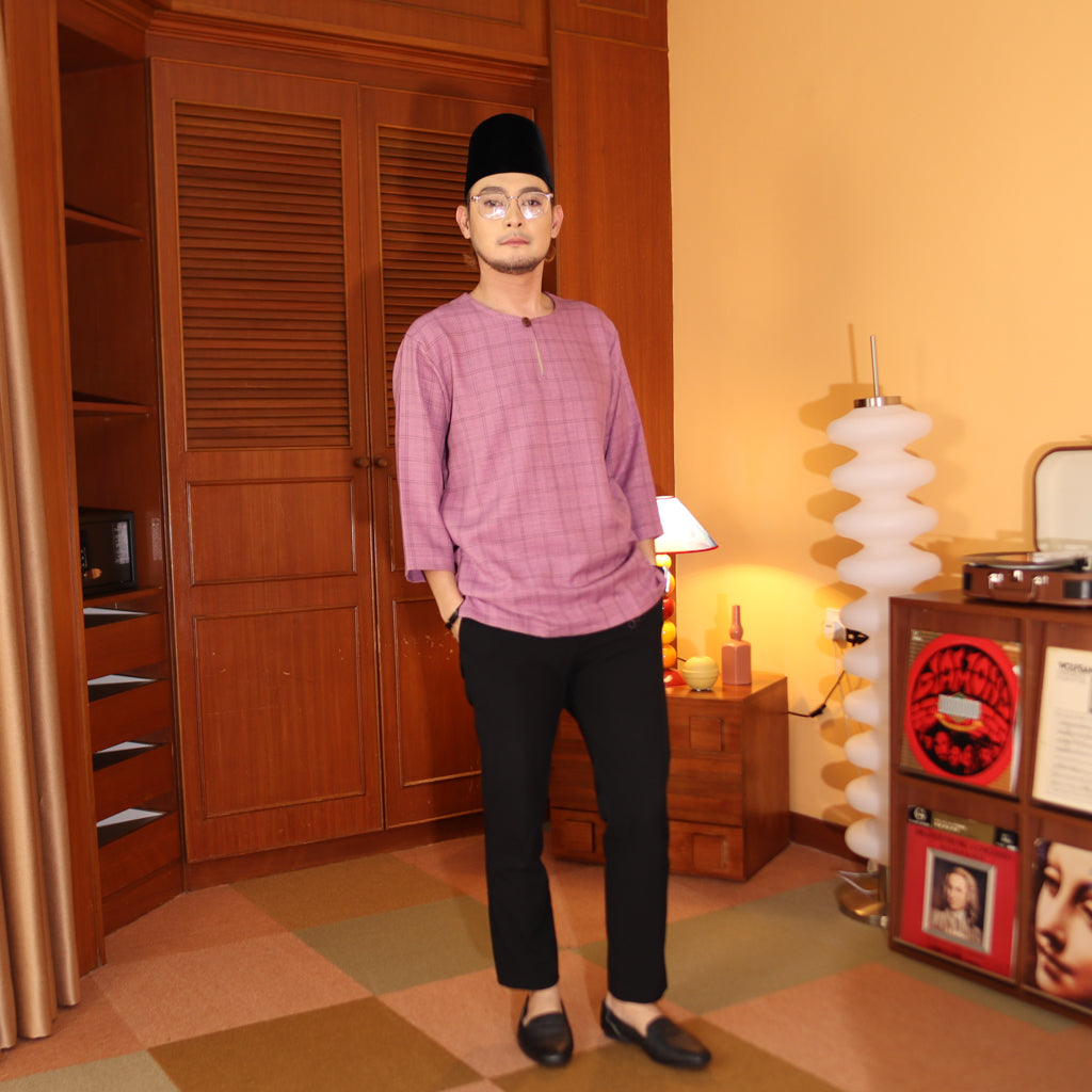 PURPLE - KURTA "TULUS" CHECKERED ADULT