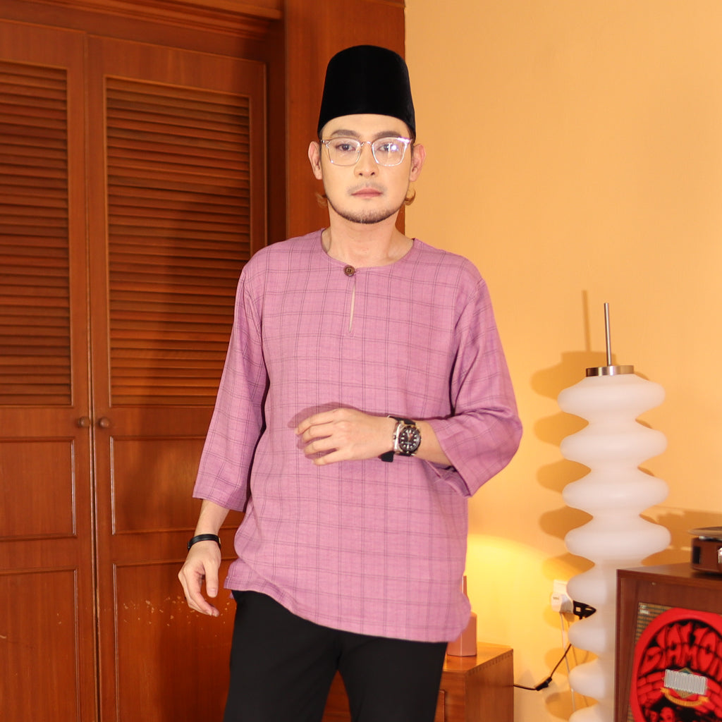 PURPLE - KURTA "TULUS" CHECKERED ADULT