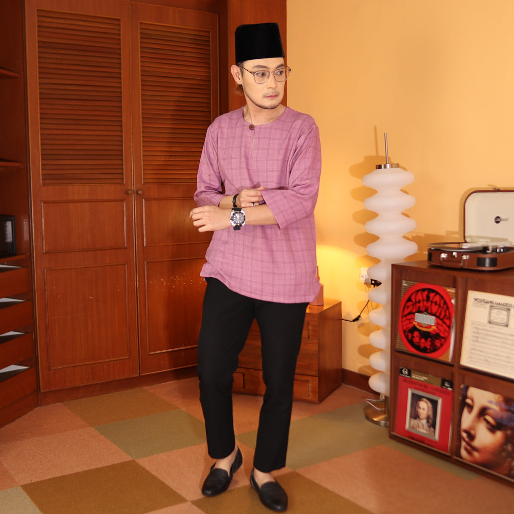 PURPLE - KURTA "TULUS" CHECKERED ADULT
