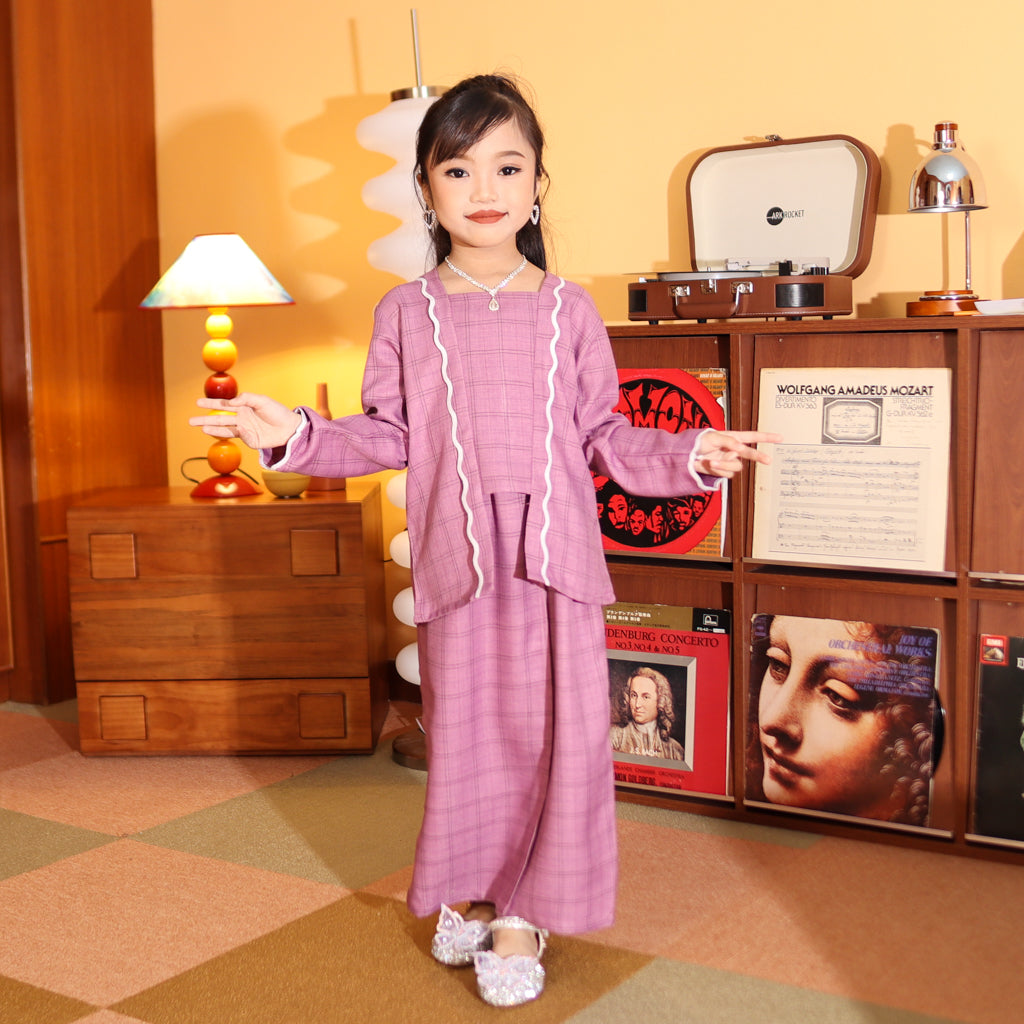 PURPLE - KEBAYA "TULUS" KID'S