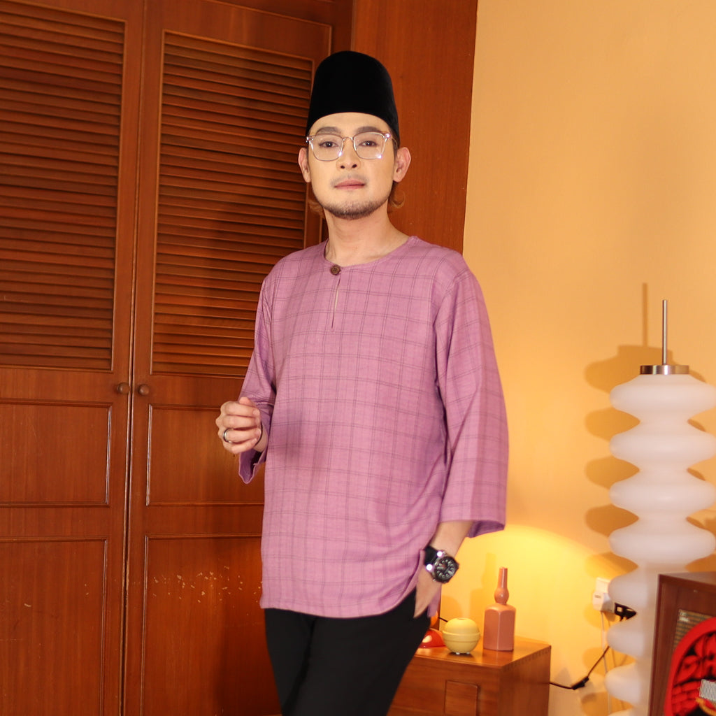 PURPLE - KURTA "TULUS" CHECKERED ADULT