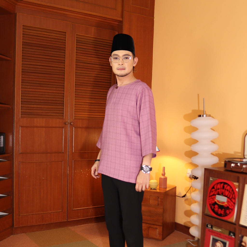PURPLE - KURTA "TULUS" CHECKERED ADULT
