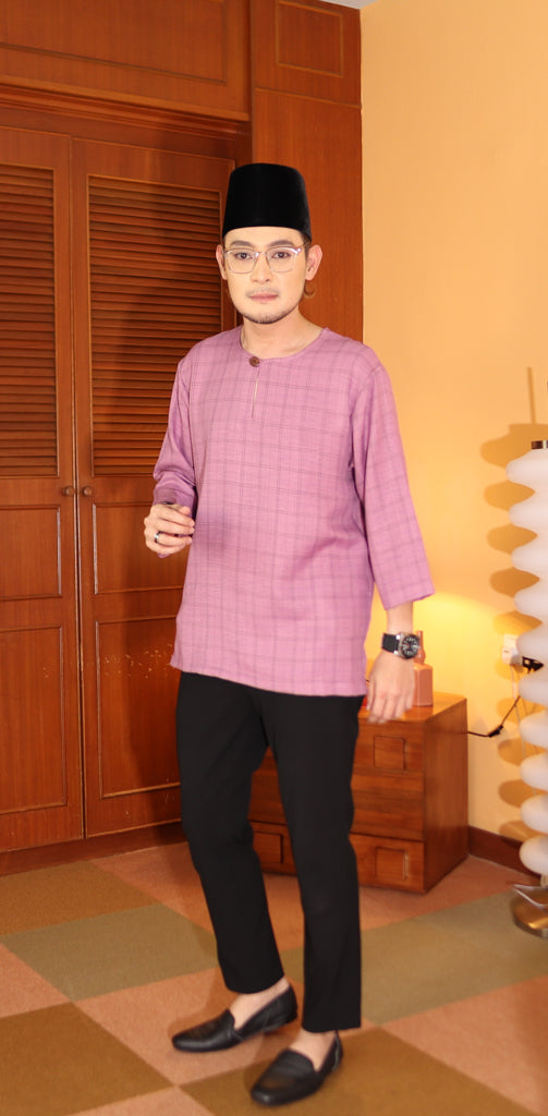 PURPLE - KURTA "TULUS" CHECKERED ADULT
