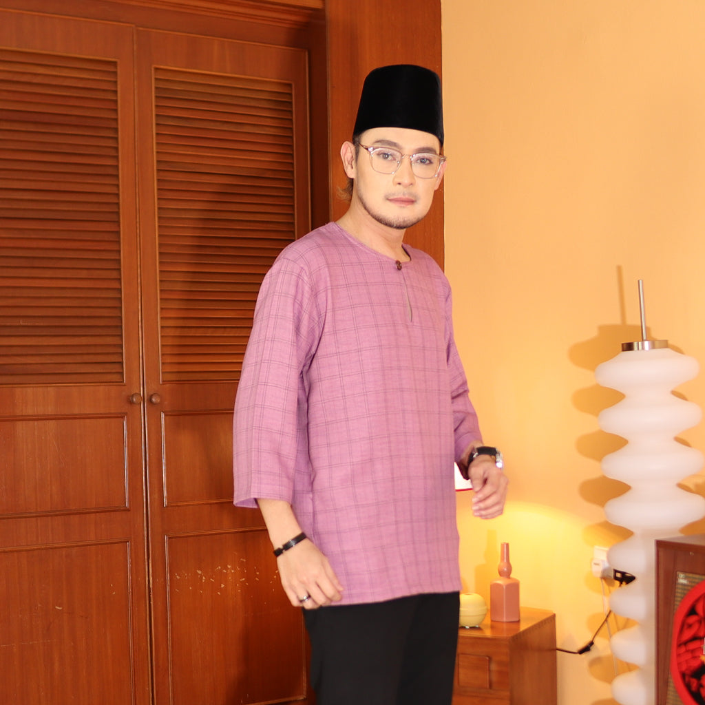 PURPLE - KURTA "TULUS" CHECKERED ADULT